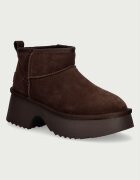 GOE боти дамски от кожа кафяви UU2N4300 DK.BROWN