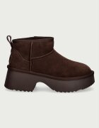 GOE боти дамски от кожа кафяви UU2N4300 DK.BROWN