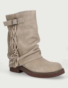 GOE боти дамски от велур бежови UU2N4109 TAUPE