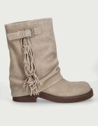 GOE боти дамски от велур бежови UU2N4109 TAUPE
