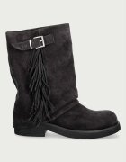 GOE боти дамски от велур черни UU2N4108 BLACK