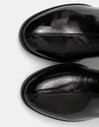GOE Кожени ботуши в черно с дебел ток с лека изолация OO2N4408 BLACK