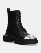 GOE Кожени кубинки в черно с платформа OO2N4119 BLACK