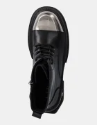 GOE Кожени кубинки в черно с платформа OO2N4119 BLACK