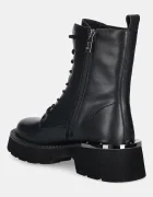 GOE Кожени кубинки в черно с платформа с лека изолация SS2N4164 BLACK