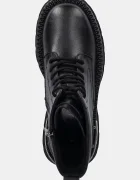 GOE Кожени кубинки в черно с платформа с лека изолация SS2N4164 BLACK