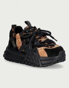 GOE маратонки дамски от кожа черни с платформа UU2N4017 BLACK