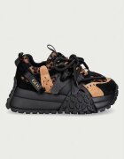 GOE маратонки дамски от кожа черни с платформа UU2N4017 BLACK