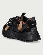 GOE маратонки дамски от кожа черни с платформа UU2N4017 BLACK