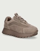 GOE маратонки дамски от велур бежови с платформа UU2N4900 TAUPE