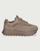 GOE маратонки дамски от велур бежови с платформа UU2N4900 TAUPE