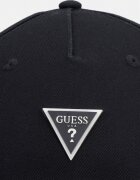 GUESS бейзболна шапка мъжка от памук MILANO черна AM9655 COT01