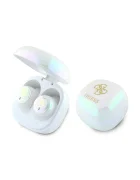 GUESS Безжични слушалки Iridescent 4G Printed Logo в бяло