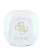 GUESS Безжични слушалки Iridescent 4G Printed Logo в бяло
