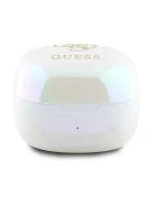 GUESS Безжични слушалки Iridescent 4G Printed Logo в бяло