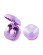 GUESS Безжични слушалки Iridescent 4G Printed Logo в лилаво