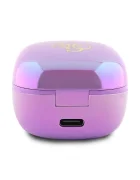 GUESS Безжични слушалки Iridescent 4G Printed Logo в лилаво