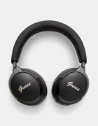 GUESS Безжични слушалки за уши Metal Script Logo в черно