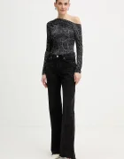 GUESS Блуза с дълги ръкави ANITA дамска в сиво W5BP08 K1492