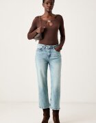 GUESS блуза с дълги ръкави дамска CAMRYN кафява W6BP27 K6288