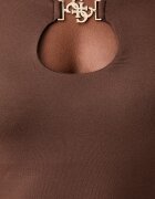 GUESS блуза с дълги ръкави дамска CAMRYN кафява W6BP27 K6288