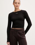 GUESS блуза с дълги ръкави дамска с модал NAT черна V6RP08 KD932