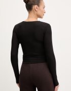 GUESS блуза с дълги ръкави дамска с модал NAT черна V6RP08 KD932