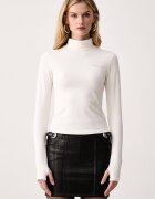 GUESS блуза с дълги ръкави дамска с памук GRETA бежова V6BP11 K6907
