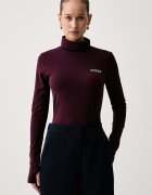 GUESS блуза с дълги ръкави дамска с памук GRETA бордо V6BP11 K6907