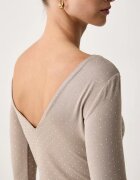 GUESS блуза с дълги ръкави дамска с вискоза CHRISSY бежова W6BP25 K6281
