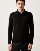 GUESS блуза с дълги ръкави мъжка от памук с еластан черна M6YP36 K4395