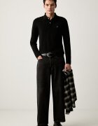 GUESS блуза с дълги ръкави мъжка от памук с еластан черна M6YP36 K4395