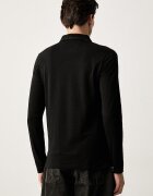 GUESS блуза с дълги ръкави мъжка от памук с еластан черна M6YP36 K4395