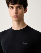 GUESS блуза с дълги ръкави мъжка от памук с еластан тъмносиня M6YI28 K3733
