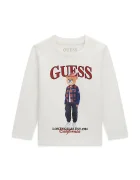 GUESS блуза с дълги ръкави за деца от памук бяла N6BI04 K5854