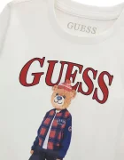 GUESS блуза с дълги ръкави за деца от памук бяла N6BI04 K5854