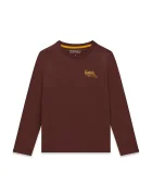 GUESS блуза с дълги ръкави за деца от памук кафява L6BI19 K5745