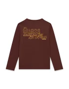 GUESS блуза с дълги ръкави за деца от памук кафява L6BI19 K5745
