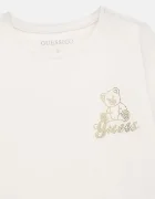 GUESS блуза с дълги ръкави за деца от памук с еластан бяла J6BI09 K5783