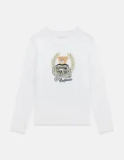 GUESS блуза с дълги ръкави за деца от памук с еластан бяла J6BI21 K5818