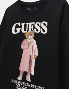 GUESS блуза с дълги ръкави за деца от памук с еластан черна J6BI12 K5793