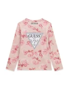 GUESS блуза с дълги ръкави за деца от памук с еластан розова K6BI07 K5805