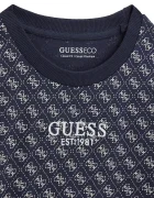 GUESS блуза с дълги ръкави за деца от памук тъмносиня L6YI18 K3748
