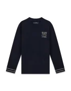 GUESS блуза с дълги ръкави за деца от памук тъмносиня L6YI32 K3783