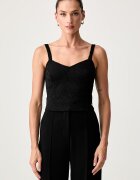 GUESS блуза с презрамки дамска от дантела KATRINA черна W6YP36 K4405