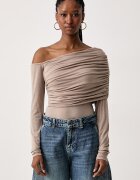 GUESS боди дамско с добавена вълна x LEONIE HANNE бежово W6BP53 K8104