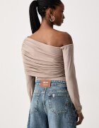 GUESS боди дамско с добавена вълна x LEONIE HANNE бежово W6BP53 K8104