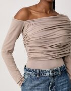 GUESS боди дамско с добавена вълна x LEONIE HANNE бежово W6BP53 K8104