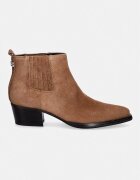 GUESS боти челси с нисък ток дамски от велур WYNIE кафяви FLTWYI SUE10