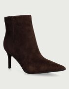 GUESS боти с тънък ток дамски от велур CALEZA кафяви FLFCLZ SUE10